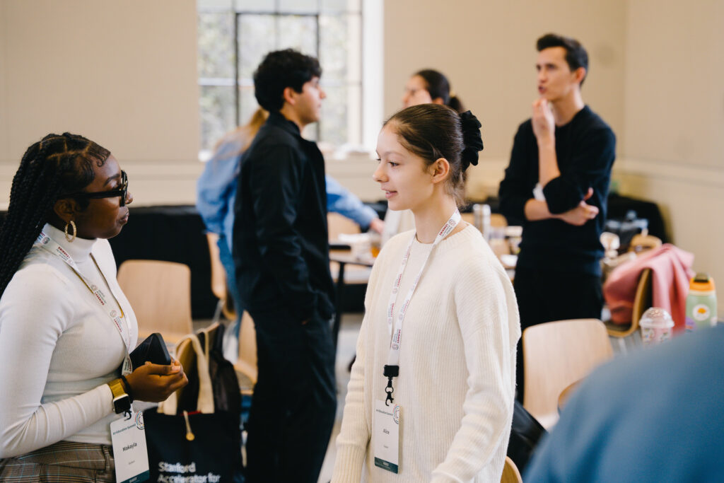 Two high schoolers get acquainted.